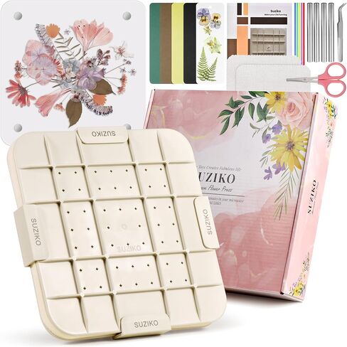 Suziko Quickly Dry Flowers 9 '' (23cm) Large Microwave Flower Press for Press Flowers&Leaves and Making Pressed Flowers with Photo Frame in Kuwait