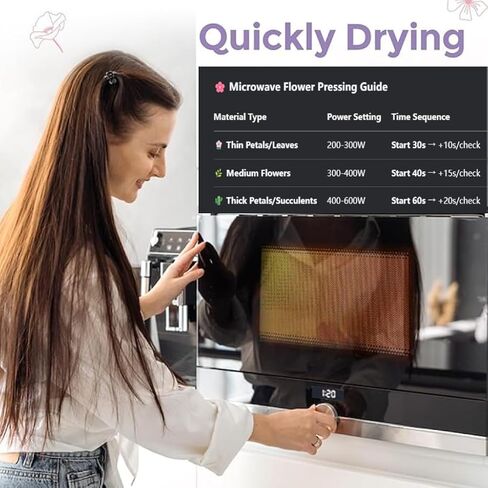 Suziko Quickly Dry Flowers 9 '' (23cm) Large Microwave Flower Press for Press Flowers&Leaves and Making Pressed Flowers with Photo Frame in Kuwait