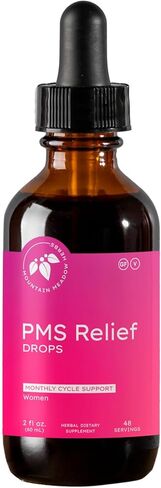 Mountain Meadow Herbs PMS Relief Drops | Liquid Herbal Supplement for Menstrual Period Discomfort | Hormonal Support for PMS Cramps, Mood Swings & Acne with Chaste Tree Berry (Vitex) & Wild Yam 2oz in Saudi Arabia