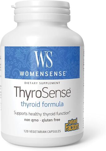 WomenSense ThyroSense by Natural Factors, Natural Supplement to Support Healthy Thyroid Function, Vegetarian, Non-GMO, 60 capsules (30 servings) in Kuwait