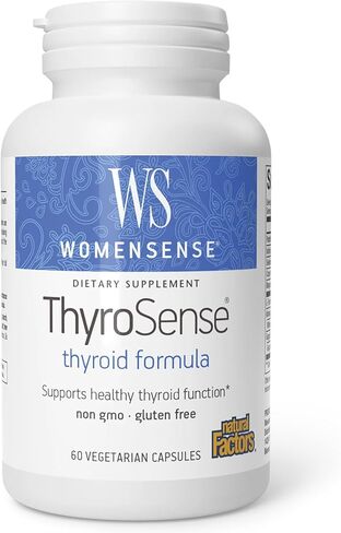 WomenSense ThyroSense by Natural Factors, Natural Supplement to Support Healthy Thyroid Function, Vegetarian, Non-GMO, 60 capsules (30 servings) in Kuwait