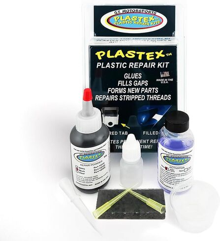 Plastex Plastic Repair Kits - Easily Glue, Repair or Remake Broken Plastic, Fiberglass, Wood & More!. (Standard White Kit) in Saudi Arabia