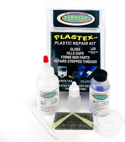 Plastex Plastic Repair Kits - Easily Glue, Repair or Remake Broken Plastic, Fiberglass, Wood & More!. (Standard White Kit) in Saudi Arabia