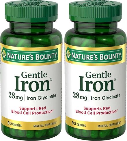 Nature's Bounty Gentle Iron - 28 mg - 90 Capsules in Saudi Arabia