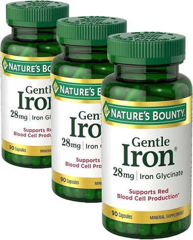 Nature's Bounty Gentle Iron - 28 mg - 90 Capsules in Saudi Arabia