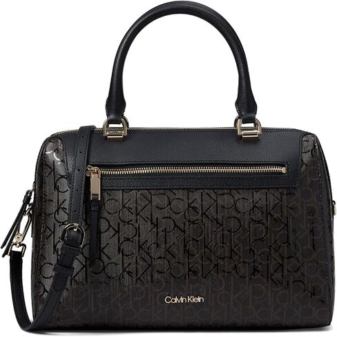 Calvin Klein Opal Satchel Brown/Khaki/Caramel One Size in Saudi Arabia