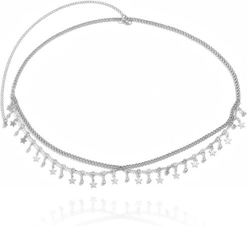 حزام سلسلة الخصر الذهبي بوهو ， 14 كيلو لتر سلسلة الذهب سلسلة ذهبية المعادن قابلة للتعديل حزام حزام أزياء حزام الذهب سلسلة مقاومة للماء بيكيني سلسلة الصيف غير تشويه جسم الهدايا المجوهرات للنساء in Kuwait