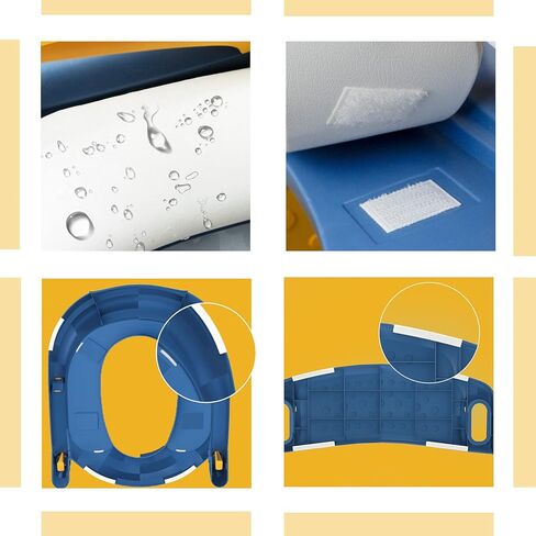 مقعد المرحاض للتدريب على المرحاض من GLAF لكرسي الأطفال الصغار مع سلم للأولاد والبنات 2 في 1 مقعد نونية للأطفال قابل للتعديل مع وسادات مضادة للانزلاق ووسادة مريحة (رمادي) in Kuwait