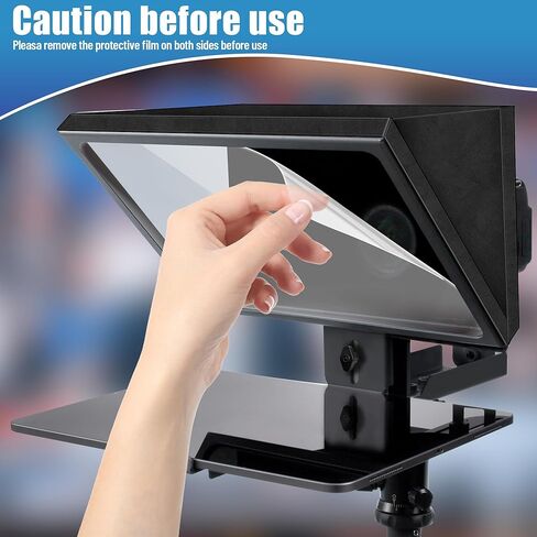 ملقن للكاميرا مقاس 14 بوصة مع إطار زجاجي قابل للتعديل مع زجاج عالي الدقة، متوافق مع iPad مقاس 14 بوصة أو أصغر، هيكل من الألومنيوم in Kuwait