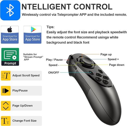 ملقن للكاميرا مقاس 14 بوصة مع إطار زجاجي قابل للتعديل مع زجاج عالي الدقة، متوافق مع iPad مقاس 14 بوصة أو أصغر، هيكل من الألومنيوم in Kuwait