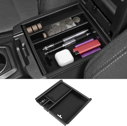 YOJOJOCO Center Console Organizer Compatible with Chevy Blazer 2025 2024 2023 2022 2021 2020 2019 Accessories Black ABS Plastic Material Armrest Secondary Storage Box in Kuwait