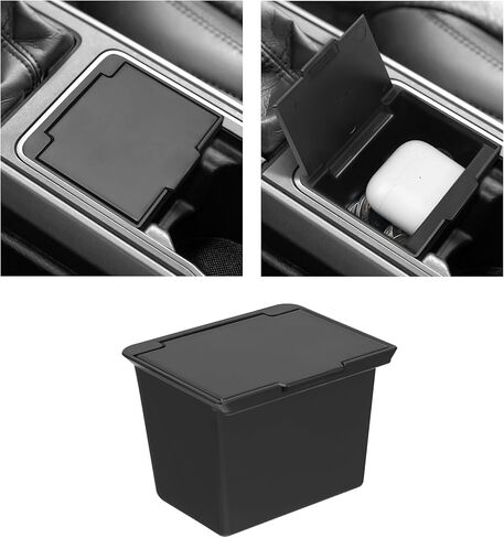 YOJOJOCO Center Console Organizer Compatible with Chevy Blazer 2025 2024 2023 2022 2021 2020 2019 Accessories Black ABS Plastic Material Armrest Secondary Storage Box in Kuwait