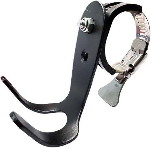 HOOK HOOK القابل للتعديل ، خطاف تخزين القطب العالمي ، تصميم المشبك المعدني الأسود (واحد ، 2pcs) in Saudi Arabia