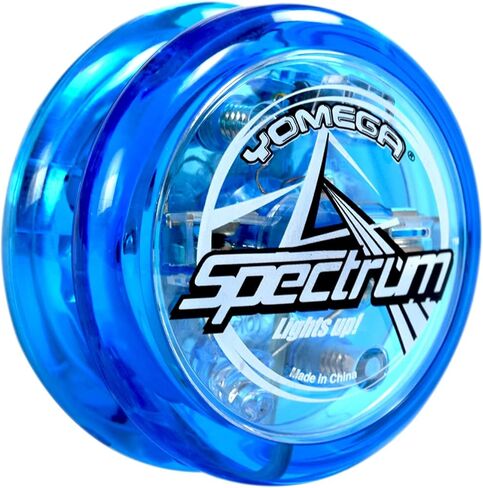 Yomega Spectrum - تضيء لعبة Fireball Transaxle YoYo مع مصابيح LED للعب خدعة السلسلة المتوسطة والمتقدمة والمحترفة + سلسلتين إضافيتين وضمان لمدة 3 أشهر (شفاف) in Kuwait