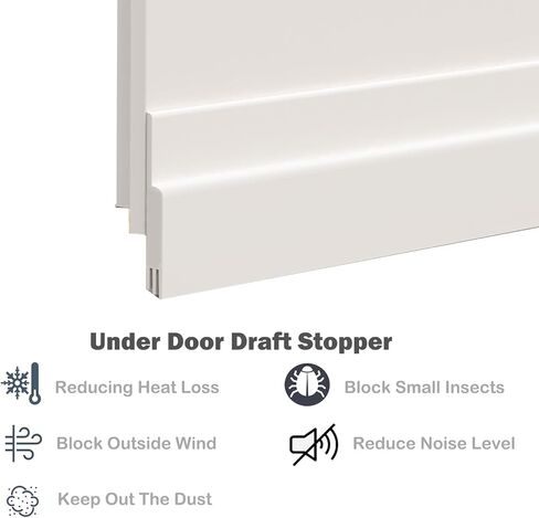 تحت الباب مسودة حظر الباب السفلي الختم سدادة الهواء السدادة تحت الباب الطقس بتجريد صوتية باب الختم 5 حزم 2 في × 39 باللون الأبيض in Kuwait