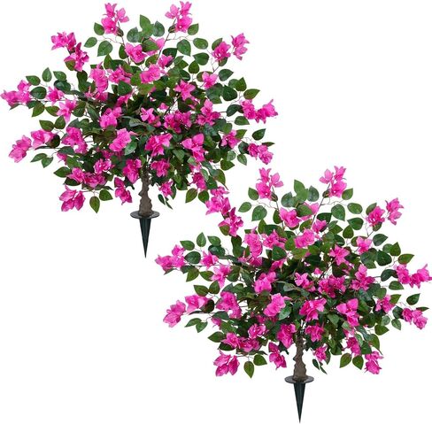 2Sets Artificial Topiary 5ft Fake Shrubs Indoor Artificial Bay Leaf Trees for Outdoors Faux Silk Ficus Trees with Natural Trunk Artificial Plants for Home Décor Office Front Porch Decorations in Kuwait