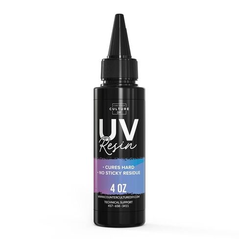 Counter Culture DIY Clear UV Resin, Quick Art Supplies for Coating & Casting, Great for Jewelry, Keychains - Epoxy Glue Cures Hard, No Sticky Residue (16 oz) in Kuwait