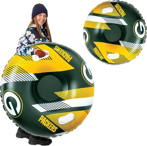 NFL Snow Tube, Heavy Duty Inflatable Sled for Tubing, Fun Winter Toys for Kids & Adults, Football Gifts for Boys - Pittsburgh Steelers in Saudi Arabia