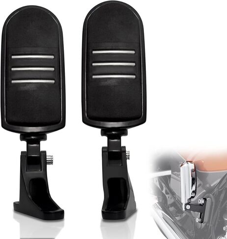 FOVPLUE Passenger Mini Footboard, Passenger Footpegs w/Mount Kit for Harley Touring 1993-2024 CVO Electra Glide Road Glide Road King Street Glide Ultra Classic Ultra Limited Revival FLH,Gloss Black#1 in Saudi Arabia
