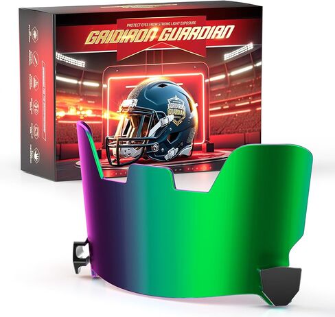 Blue Football Visor - Shatterproof Polycarbonate Lens, Tool-Free Clip System, Fits Adult & Youth Helmets (Riddell SpeedFlex/Schutt F7/Xenith), NFHS Compliant Sports Accessory in Saudi Arabia