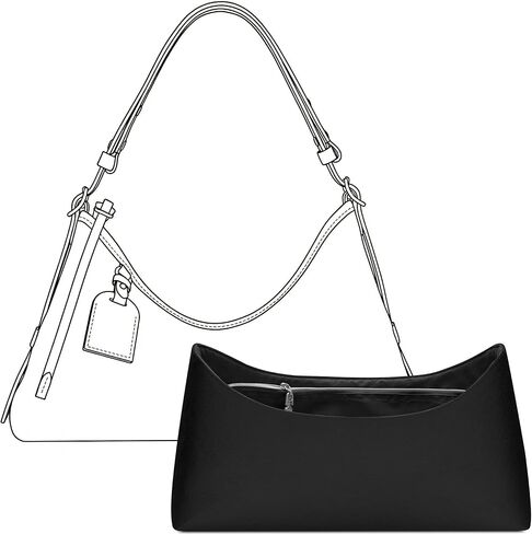 Tote Bag Organizer Insert for LV Carryall M handbag, Custom Fit Inside Premium Prunoir Lightweight WaterResistant Purse Insert with Cup Holder Accessories in Saudi Arabia