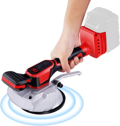 YJINGRUI Tile Vibration Leveling Machine, for Milwaukee 18V Max Battery, Cordless Tile Installation Tool, Tiler Vibrator Tool with 8 Speed, Suction Cup, Digital Display for Floor Tile Wall in Kuwait