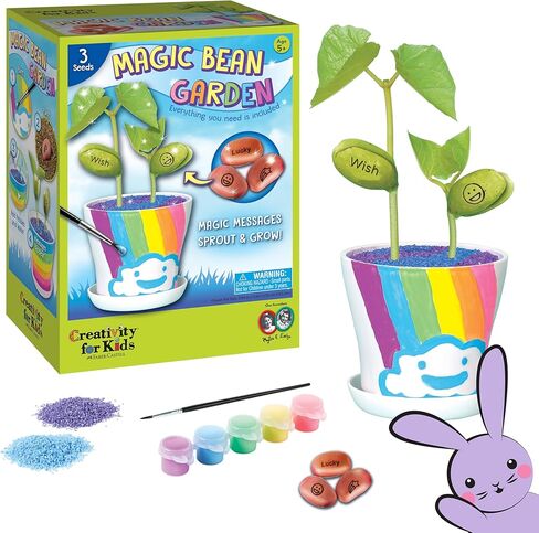 Creativity for Kids Magic Bean Garden, Reveal and Grow Magic Messages - Arts and Crafts for Girls and Boys, Kids Science Kit Ages 5-8+, Unique Gift for Kids in Kuwait