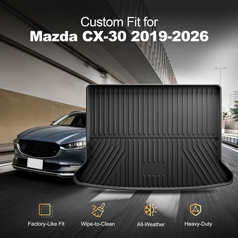 Cargo Liner Backrest Mat Compatible with 2017-2025 Mazda CX-5 Backrest Mat Trunk Mat Replacement for 2020 2021 2022 2023 2024 2025 CX5 Accessories (Rear Backrest Mat+Rear Cargo Mat) in Kuwait