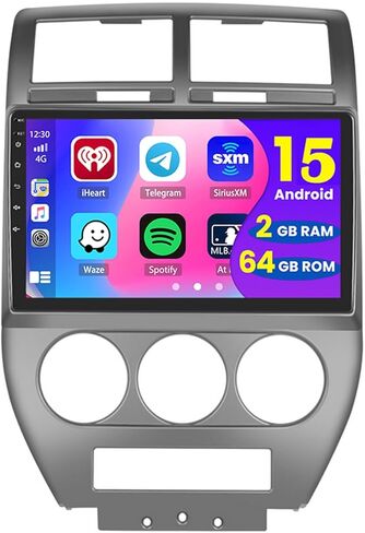 for Jeep Compass Patriot 2007 2008 2009 Android 13 Car Stereo Wireless Carplay Android Auto, 9" Touch Screen Radio GPS WiFi Bluetooth SWC Mic AHD Backup Camera in Saudi Arabia