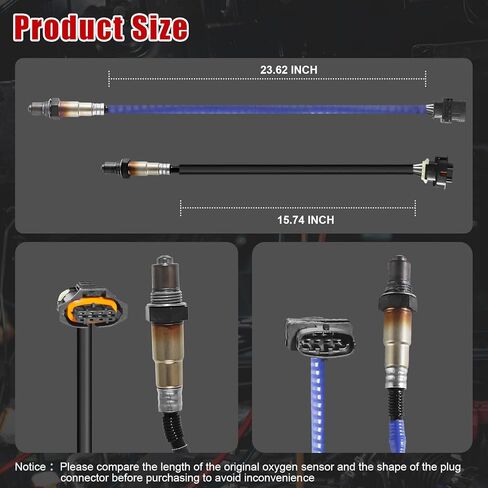 2Pcs Oxygen Sensor Upstream and Downstream 234-4528 234-4529 O2 Sensor Compatible with Chevrolet Cruze 11-14 & for Sonic 12-20 & for Trax 12-20 1.4L in Saudi Arabia
