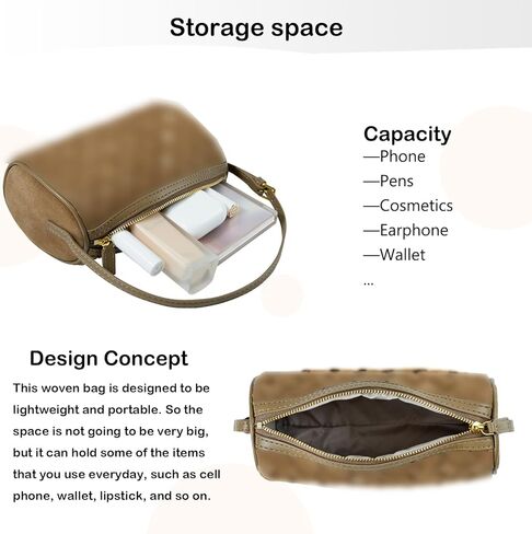 Woven Leather Bag, Evening Bag Clutch Purses for Women, Leather Top-handle Shoulder Bags, Small Woven Handbag in Kuwait