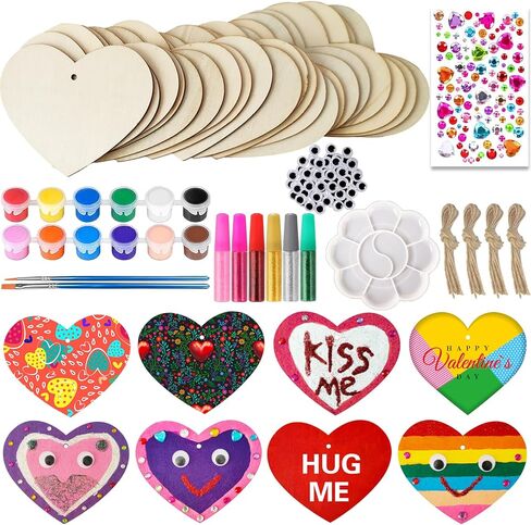 Halloween Wooden Painting Kit, DIY Wooden Pumpkin Ghost Ornaments, Unfinished Wood Slices Halloween Crafts for Kids Adults, Art and Craft Supplies for Halloween Hanging Decorations in Kuwait