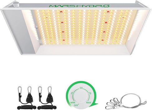 MARS HYDRO 2024 TS600 100Watt LED Grow Light 2x2ft Coverage, New Diodes Layout Full Spectrum Growing Lamps for Hydroponic Indoor Plants Seeding Veg and Bloom Greenhouse Fixtures Four for 4x4' in Kuwait
