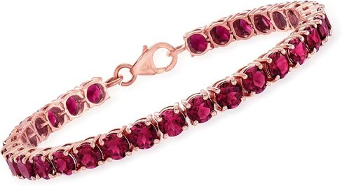 Ross-Simons 17.00 ct. t.w. Rhodolite Garnet Tennis Bracelet in 18kt Rose Gold Over Sterling. 7 inches in Saudi Arabia