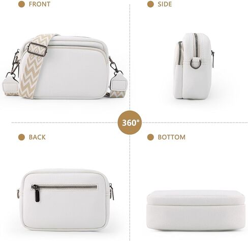 محفظة Crossbody للنساء مع حزام الغيتار الواسع القابل للتعديل ، وأكياس كتف كاتبة صغيرة من الجلد in Kuwait