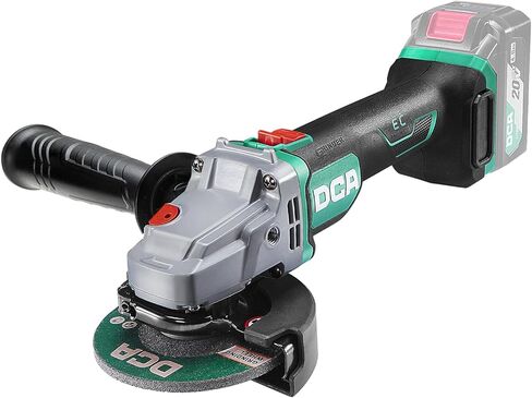 DCA Cordless Angle Grinder 20V 4-1/2 inch, 4.0Ah Battery & 2A Fast Charger, 8500RPM Brushless Motor, Power Angle Grinder with Cutting & Grinding Wheels, Flap Discs for Wood Metal & Rust Removal in Kuwait