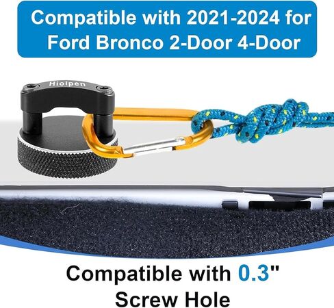 Hard Top Fasteners Mounting Screw Kit for Ford Bronco 2021-2024 - 8Pcs Aluminum Hardtop Quick Removal Fastener with Thumb Screw - Easy Installation for Secure Hard Top Screws Hardtop Bolts in Kuwait