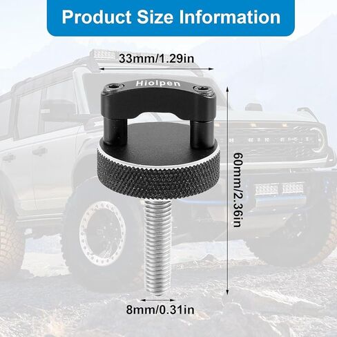 Hard Top Fasteners Mounting Screw Kit for Ford Bronco 2021-2024 - 8Pcs Aluminum Hardtop Quick Removal Fastener with Thumb Screw - Easy Installation for Secure Hard Top Screws Hardtop Bolts in Kuwait