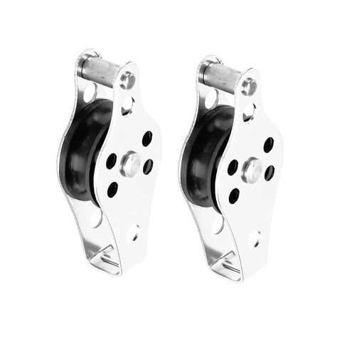 Atibin Wire Durable Pulley Single Stainless Loading Smooth Pulley Block Steel Stainless Hanging Rope Pulley Smooth SUS316 Suitable for 0.08 to 0.32 Inch Ropes 4Pcs in Kuwait