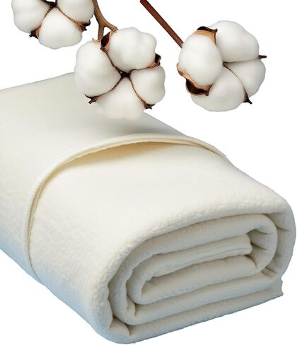 HANPATQUI 60 x 60 inch Quilt Batting Throw Size, Natural Cotton Quilting Batting for Quilts in Kuwait