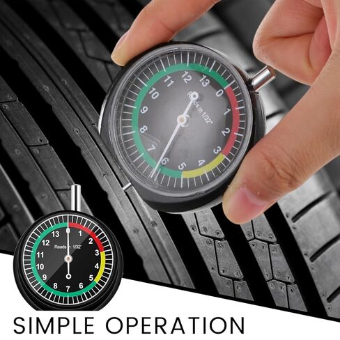 Tallew 2 Pack Tire Tread Depth Gauge in 32nds type type type gauge with proged color readive read read tire gauge gauge profession in Kuwait