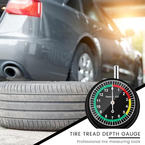 Tallew 2 Pack Tire Tread Depth Gauge in 32nds type type type gauge with proged color readive read read tire gauge gauge profession in Kuwait