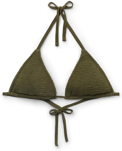 Woman's Removable Padding Triangle Swimsuit Top Crinkle Waves in Kuwait