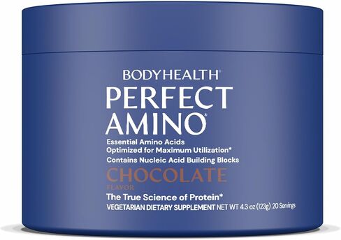 BodyHealth PerfectAmino Powder - BCAA and EAA Powder for Pre and Post Workout - Amino Acid Energy Drink Powder for Men and Women to Support Lean Muscle and Recovery - Chocolate - 20 Servings in Saudi Arabia