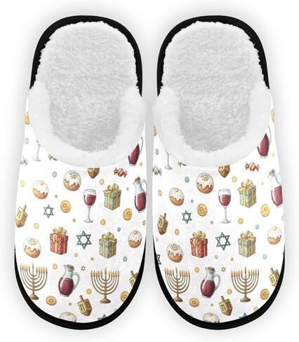 Dussdil Candle Star House Slippers Doughnut Home Spa Slippers Memory Foam Closed Toe Slipper Non Slip for Hotel Bedroom Travel Shoes Women Men M in Kuwait