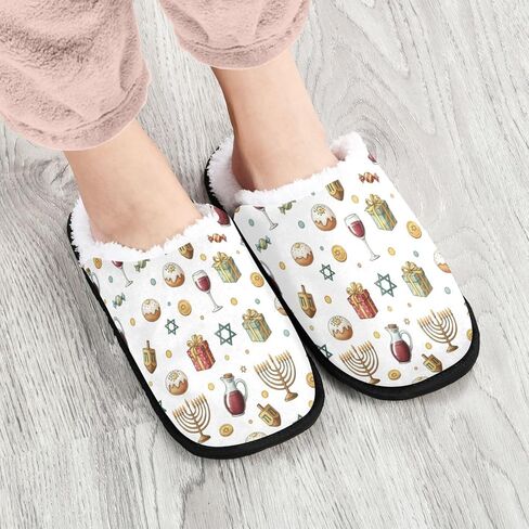 Dussdil Candle Star House Slippers Doughnut Home Spa Slippers Memory Foam Closed Toe Slipper Non Slip for Hotel Bedroom Travel Shoes Women Men M in Kuwait