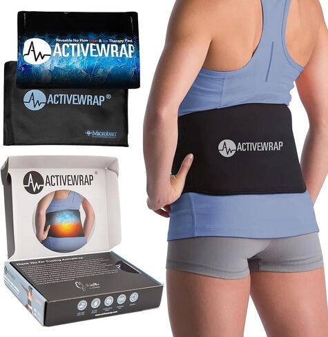 التفاف حزمة الثلج ActiveWrap مع حزم هلام قابلة لإعادة الاستخدام - لالتقاط النسا وانخفاض الانزعاج ، وهلام مرنة للشفاء ، وضغط كبير لدعم الظهر والورك ، ولف الضغط الساخن والباردة in Kuwait