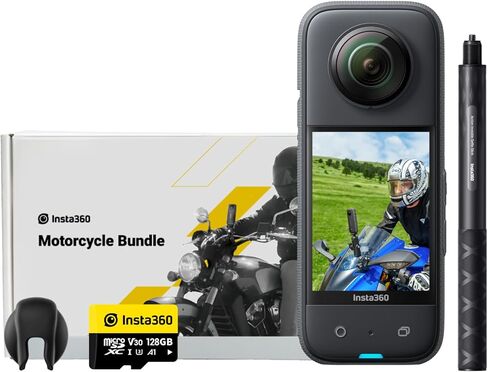 Insta360 X3 Battery Kit - 360 Action Camera with 5.7K 360 Active HDR Video, 4K Single-Lens Camera, Waterproof, FlowState Stabilization, 2.29" Touchscreen, AI Editing, for Motorcycle, Wintersports in Kuwait