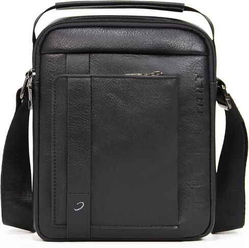 حقيبة رسول الكتف من الجلد Crossbody ، مقصورات متعددة in Kuwait