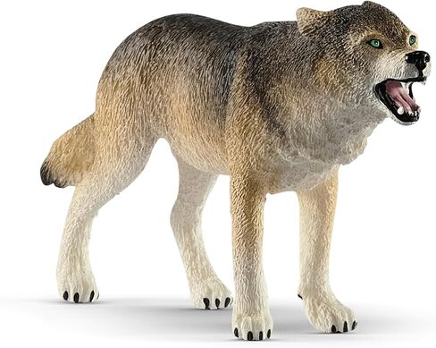 Schleich Wild Life Realistic Prowling Gray Wolf Figurine - Durable North American Forest Animal Figure for Kids, Perfect Toy for Fun and Imaginative Adventures, Gift for Boys and Girls Ages 3+ in Kuwait